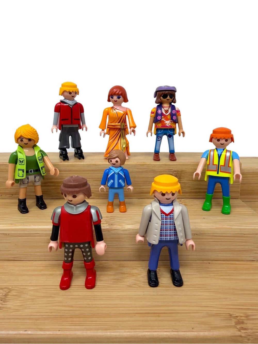 Lot of 8 Playmobil People Figures Mixed Child Women & Men